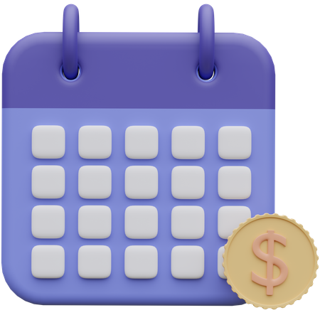 Calendrier financier  3D Icon