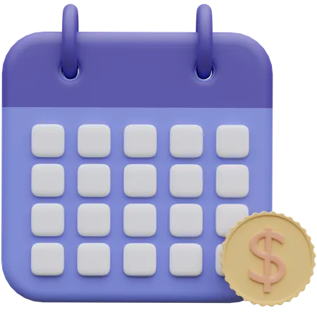 Calendrier financier  3D Icon