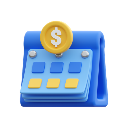 Calendrier financier  3D Icon