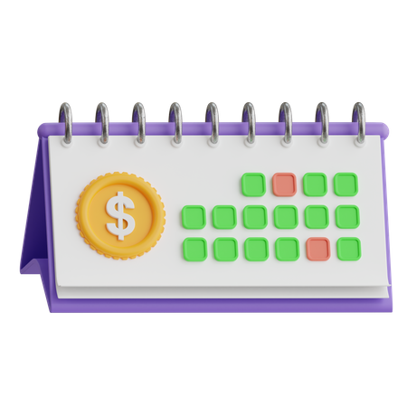 Calendrier financier  3D Icon