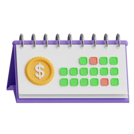 Calendrier financier  3D Icon