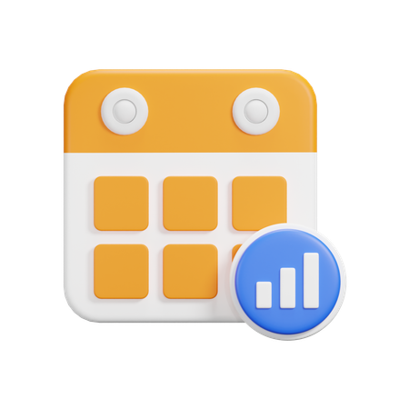 Calendrier graphique  3D Icon