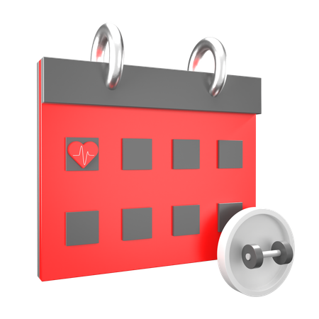 Calendrier de gym  3D Icon