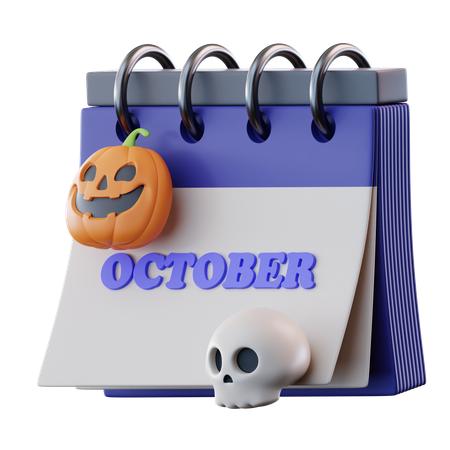 Calendrier d'Halloween  3D Icon