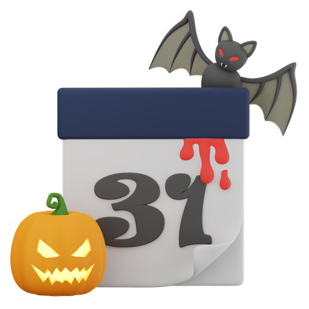 Calendrier d'Halloween  3D Icon