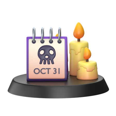 Calendrier d'Halloween  3D Icon