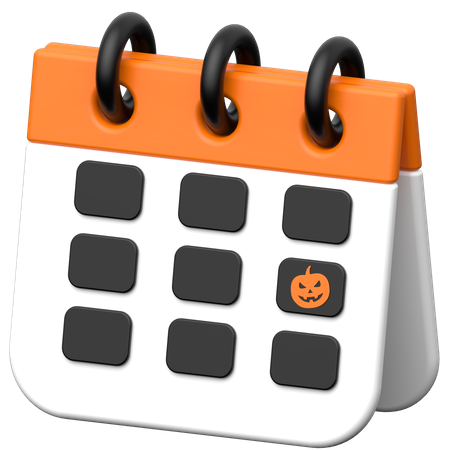 Calendrier d'Halloween  3D Icon