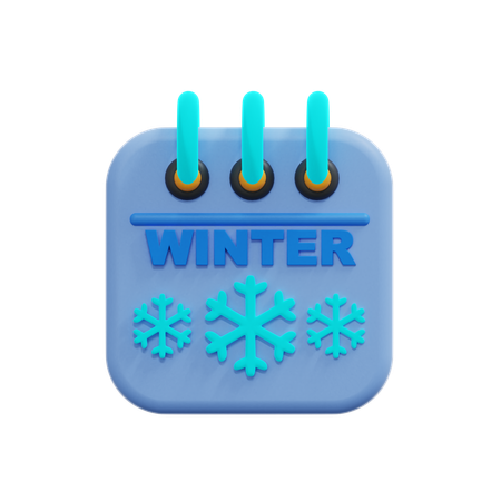 Calendrier d'hiver  3D Icon