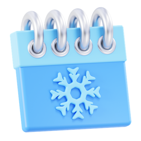 Calendrier d'hiver  3D Icon