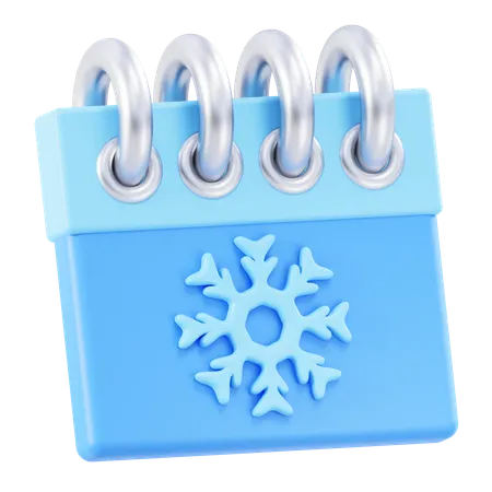 Calendrier d'hiver  3D Icon