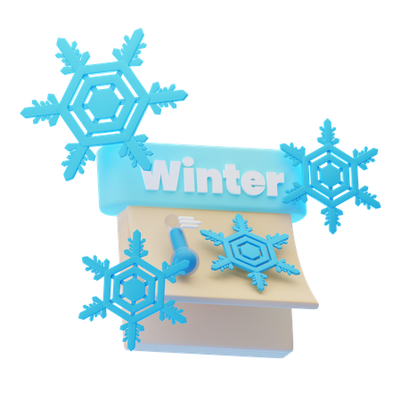 Calendrier d'hiver  3D Icon