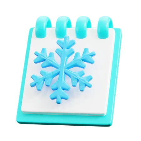 Calendrier d'hiver  3D Icon