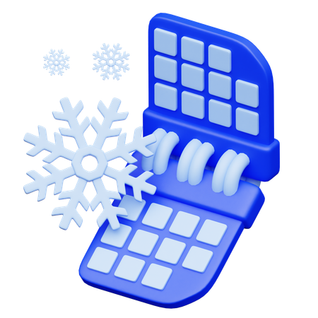 Calendrier d'hiver  3D Icon