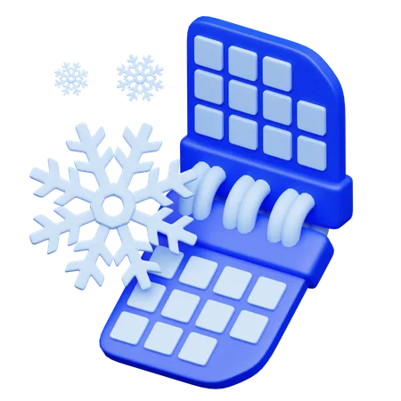 Calendrier d'hiver  3D Icon