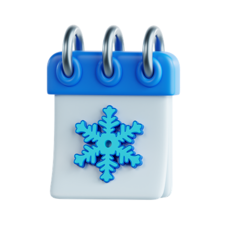 Calendrier d'hiver  3D Icon