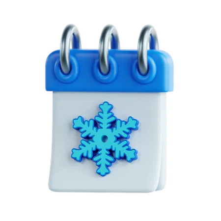 Calendrier d'hiver  3D Icon