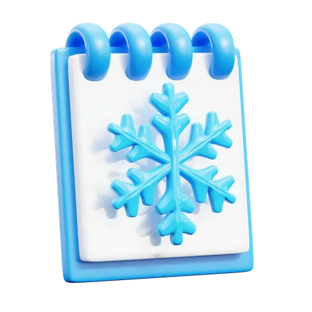 Calendrier d'hiver  3D Icon