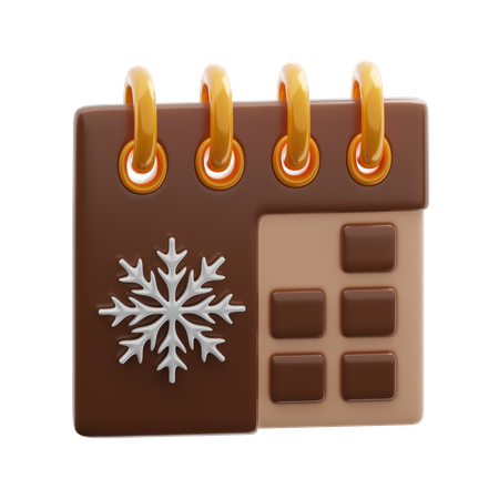 Calendrier d'hiver  3D Icon