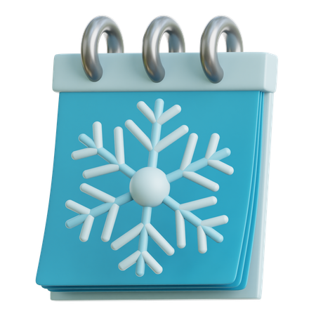 Calendrier d'hiver  3D Icon