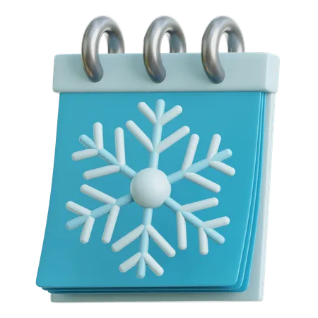 Calendrier d'hiver  3D Icon