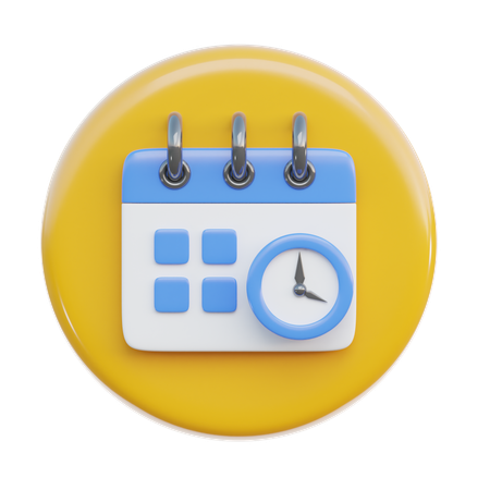 Horloge calendrier  3D Icon