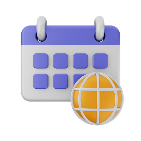 Calendrier Internet  3D Icon