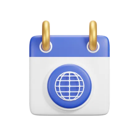 Calendrier Internet  3D Icon