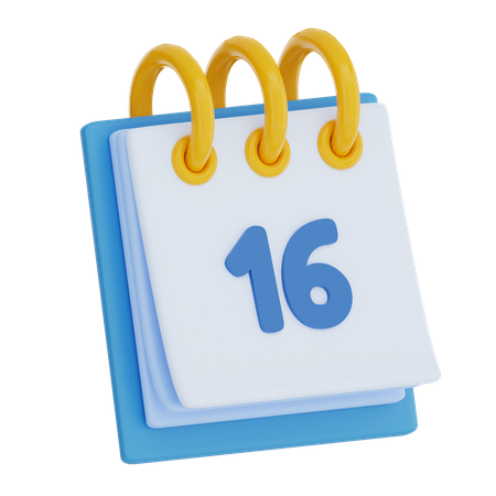 Jour 16 du calendrier  3D Icon