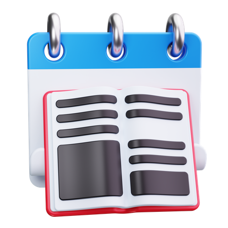 Livre de calendrier  3D Icon