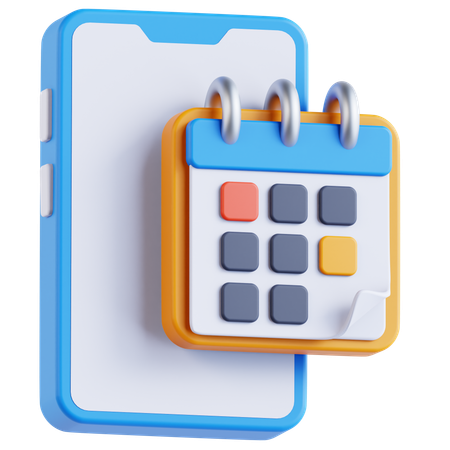 Calendrier mobile  3D Icon