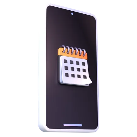 Calendrier mobile  3D Icon