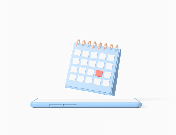 Calendrier mobile  3D Icon