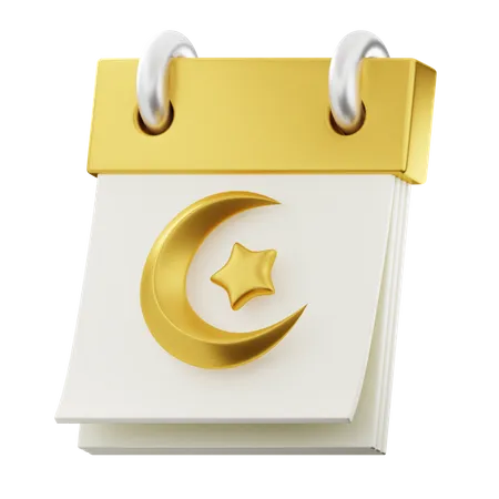 Calendrier du mois de ramadan  3D Illustration