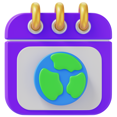 Calendrier mondial  3D Icon