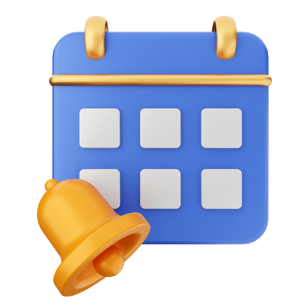 Cloche de notification du calendrier  3D Icon