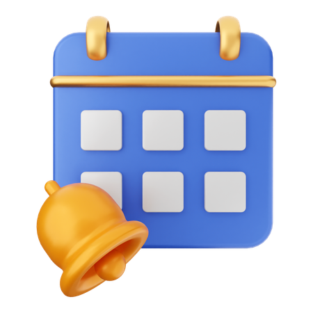 Cloche de notification du calendrier  3D Icon