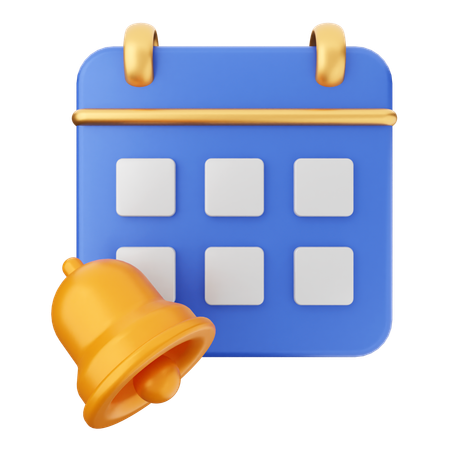 Cloche de notification du calendrier  3D Icon