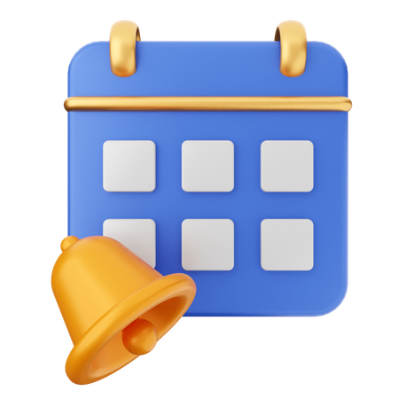 Cloche de notification du calendrier  3D Icon