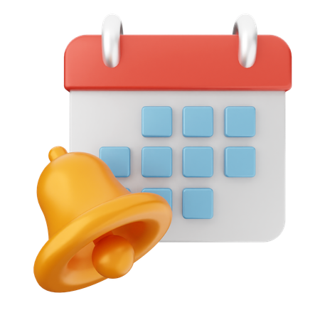 Cloche de notification du calendrier  3D Icon