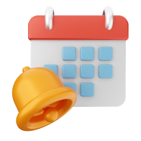 Cloche de notification du calendrier  3D Icon