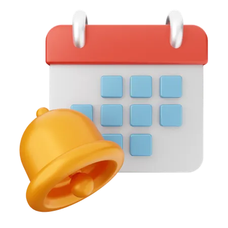 Cloche de notification du calendrier  3D Icon