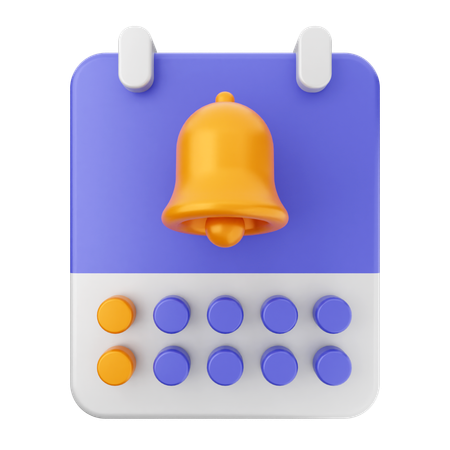 Cloche de notification du calendrier  3D Icon