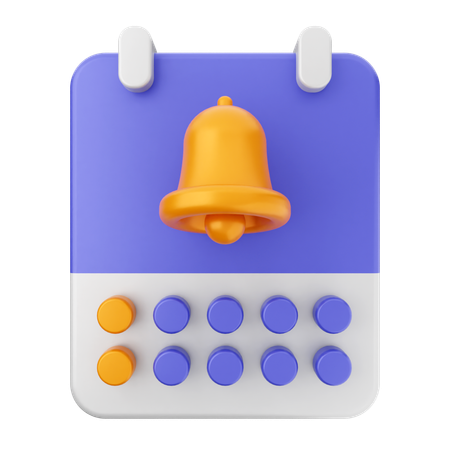 Cloche de notification du calendrier  3D Icon