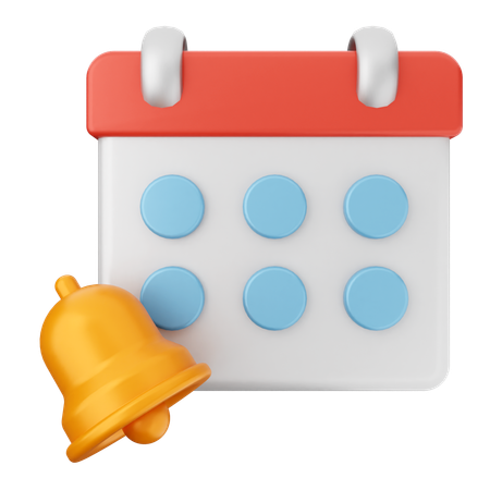 Cloche de notification du calendrier  3D Icon