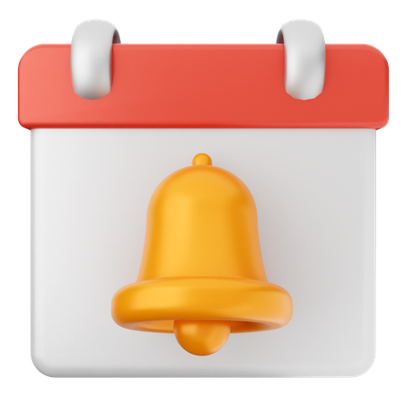 Cloche de notification du calendrier  3D Icon