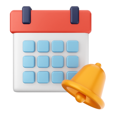 Cloche de notification du calendrier  3D Icon