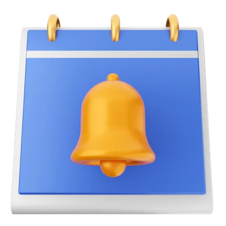 Cloche de notification du calendrier  3D Icon