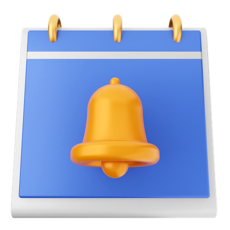 Cloche de notification du calendrier  3D Icon