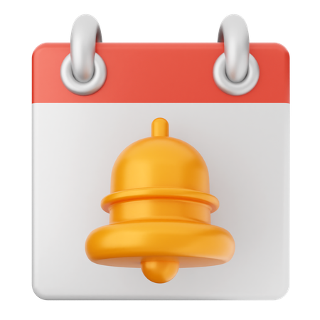 Cloche de notification du calendrier  3D Icon