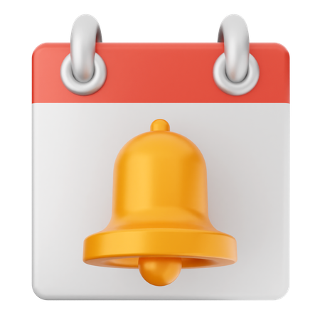 Cloche de notification du calendrier  3D Icon